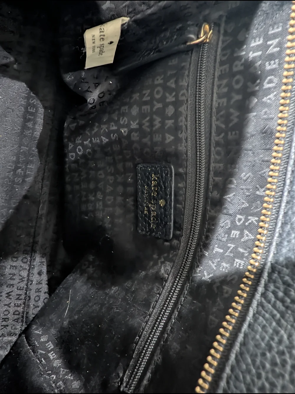 Kate Spade Black Leather Tassel Satchel